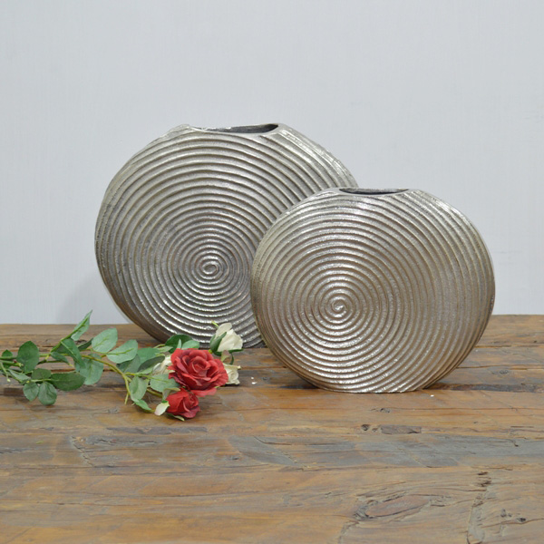 Vifv7113 Recycled Aluminum Flower Vase Vinita Impex