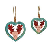 VIXM14301 Wooden & MDF Stag in Heart X Mas 600×600