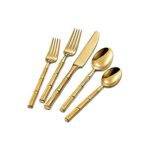 24691 Brass Bamboo Cutlery